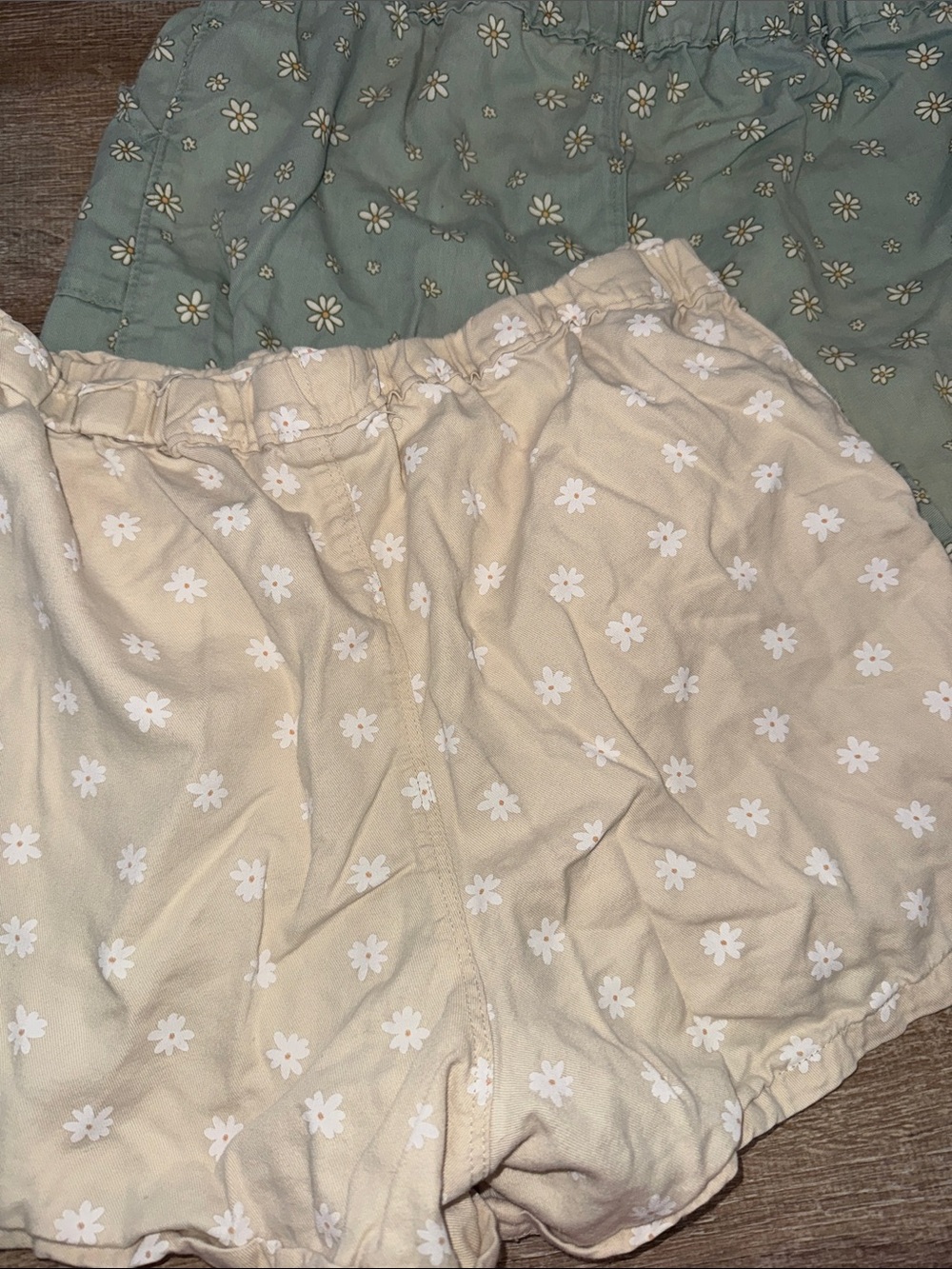 Wonder Nation Girl Elastic-Waist Shorts Set - Pink, Cream, Green - Picture 6 of 7